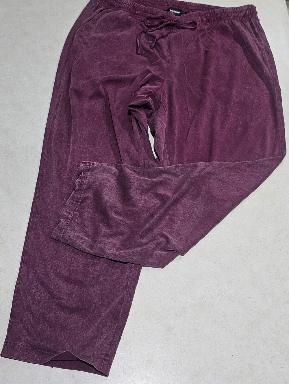 torrid Burgundy Velour Drawstring Joggers